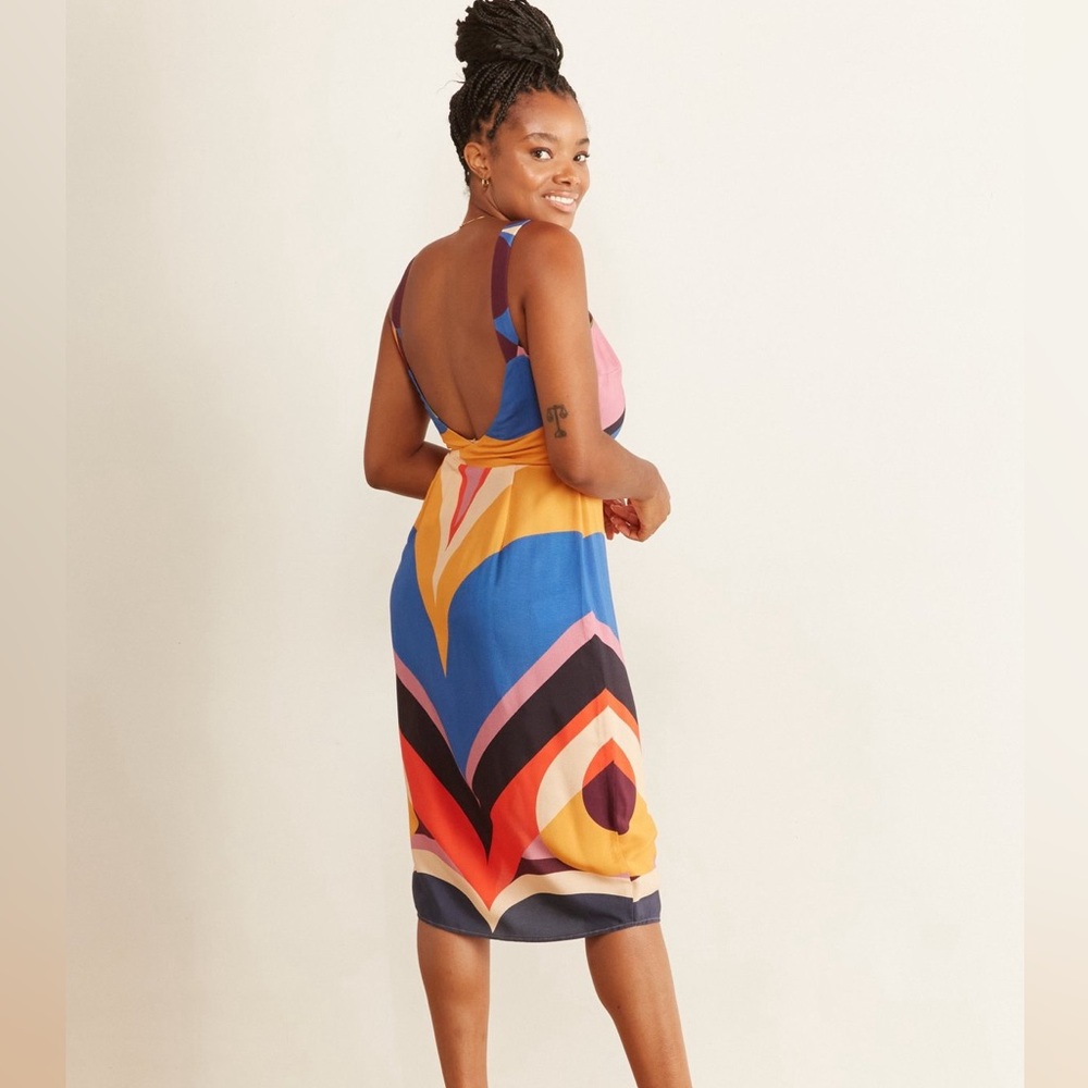 FARM Rio Multicolor Geometric Dress NWT